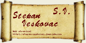 Stepan Veškovac vizit kartica